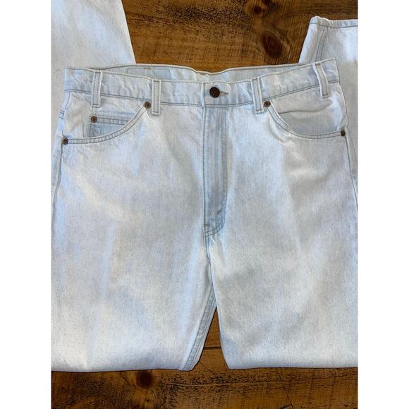 Mens VTG Levi's 505 Orange‎ Tab Bleach Wash Regular Fit Straight Leg Jeans W36 - Picture 3 of 11